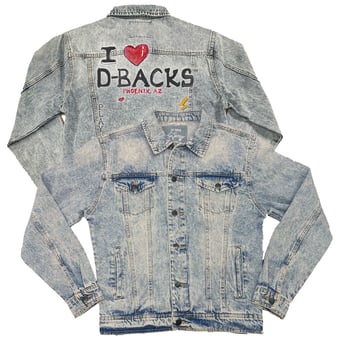 Women's Tiny Turnip Arizona Diamondbacks I Heart Boyfriend Full-Button Denim Jacket