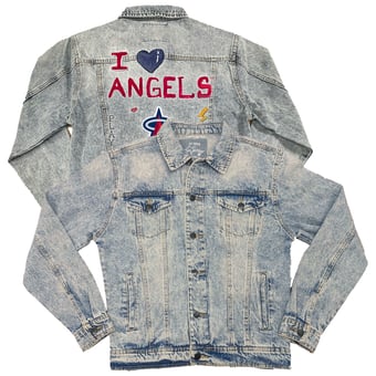 Women's Tiny Turnip Los Angeles Angels I Heart Boyfriend Full-Button Denim Jacket