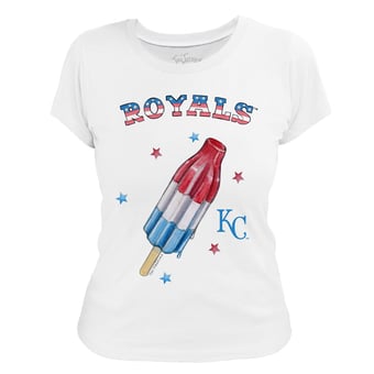 Women's Tiny Turnip White Kansas City Royals Rocket Pop T-Shirt
