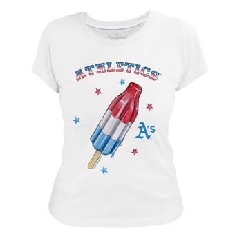 Women's Tiny Turnip White Athletics Rocket Pop T-Shirt