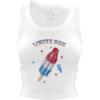 Women's Tiny Turnip White Chicago White Sox Rocket Pop Crop Tank Top