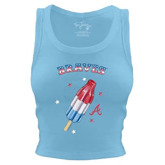Women's Tiny Turnip Sky Blue Atlanta Braves Rocket Pop Crop Tank Top