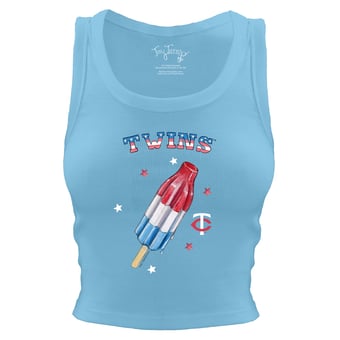 Women's Tiny Turnip Sky Blue Minnesota Twins Rocket Pop Crop Tank Top
