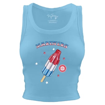 Women's Tiny Turnip Sky Blue Seattle Mariners Rocket Pop Crop Tank Top