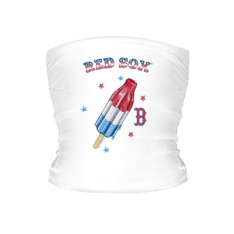 Women's Tiny Turnip White Boston Red Sox Rocket Pop Crop Tube Top