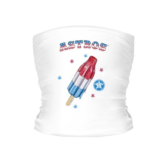 Women's Tiny Turnip White Houston Astros Rocket Pop Crop Tube Top