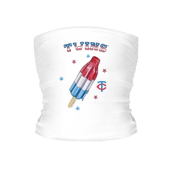 Women's Tiny Turnip White Minnesota Twins Rocket Pop Crop Tube Top