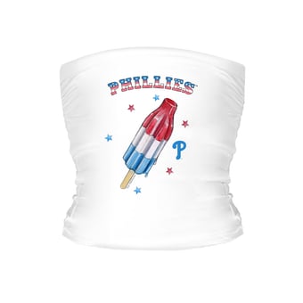 Women's Tiny Turnip White Philadelphia Phillies Rocket Pop Crop Tube Top