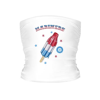 Women's Tiny Turnip White Seattle Mariners Rocket Pop Crop Tube Top