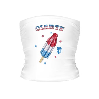 Women's Tiny Turnip White San Francisco Giants Rocket Pop Crop Tube Top