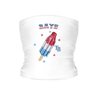 Women's Tiny Turnip White Tampa Bay Rays Rocket Pop Crop Tube Top