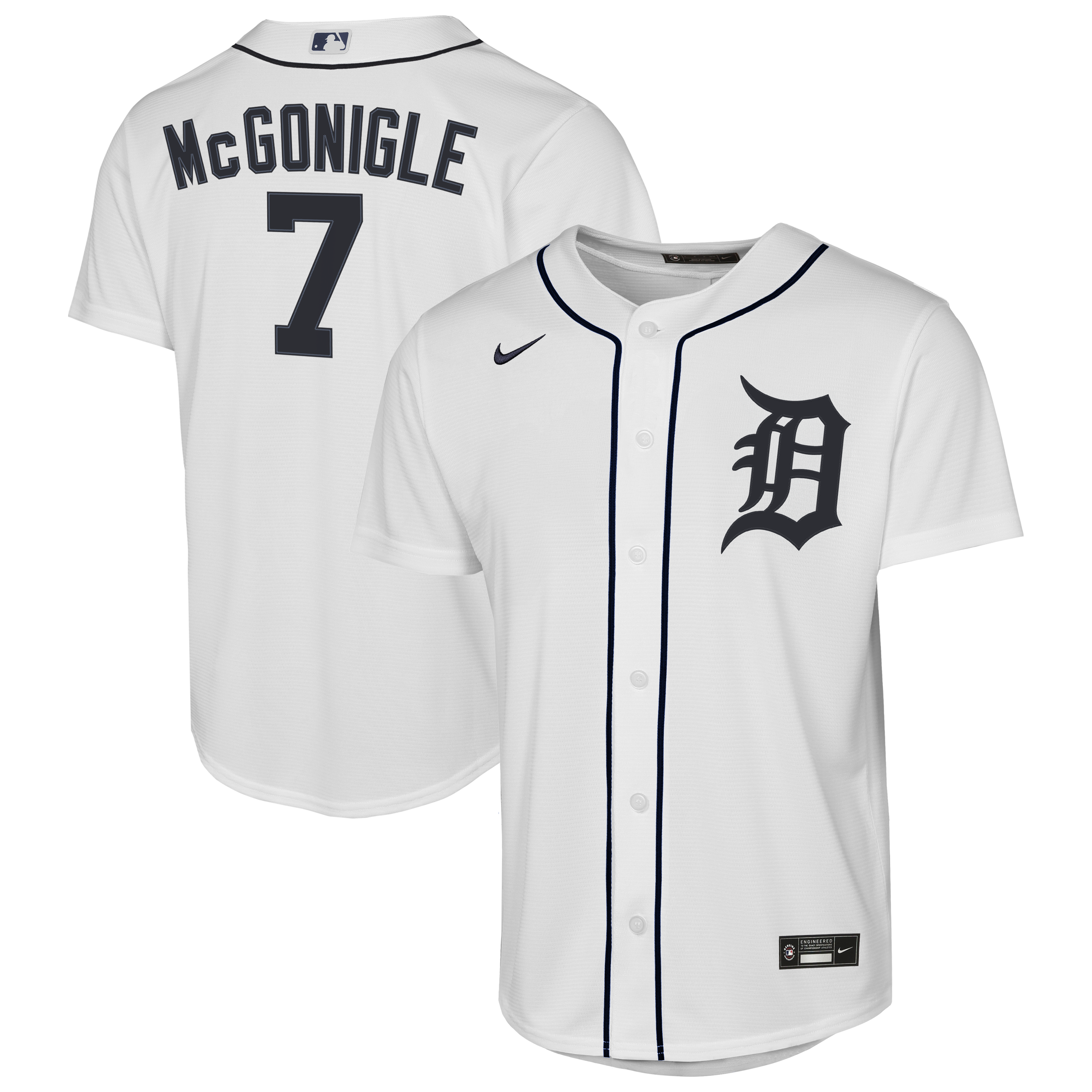 Youth Nike Kevin McGonigle White Detroit Tigers Home Replica Jersey
