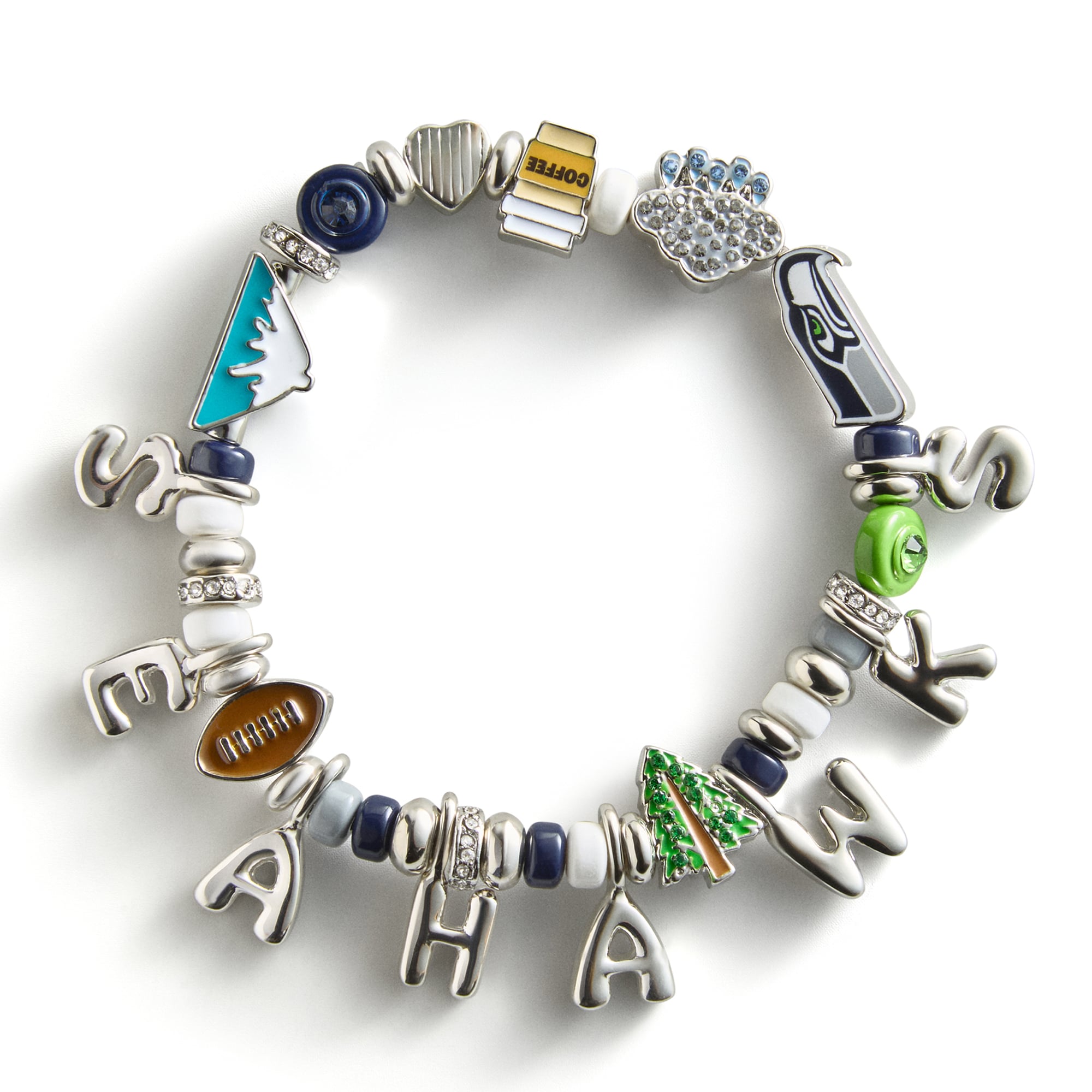 BaubleBar Seattle Seahawks Motif Beaded Bracelet