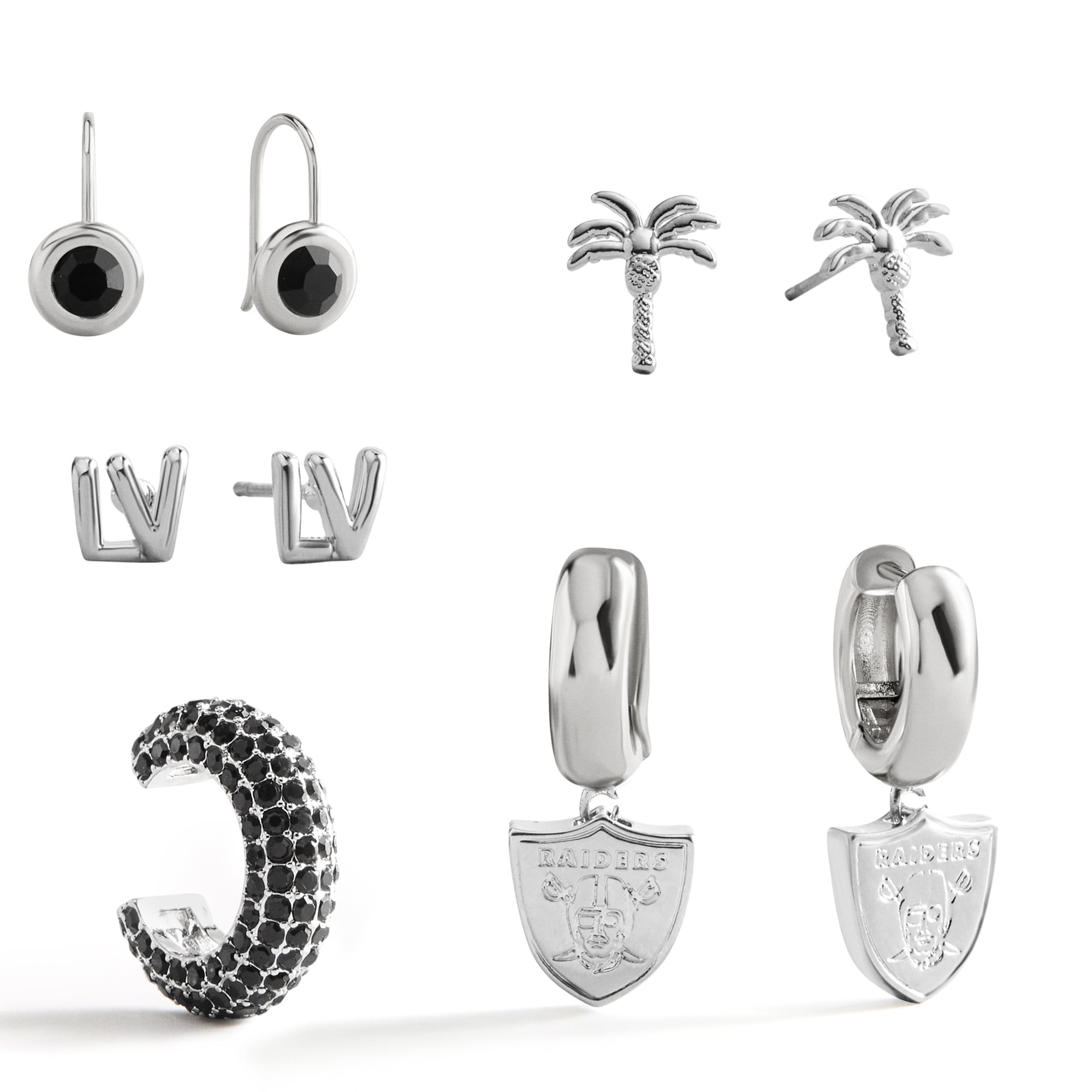 BaubleBar Las Vegas Raiders Mixed Earring Set