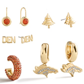 BaubleBar Denver Broncos Mixed Earring Set