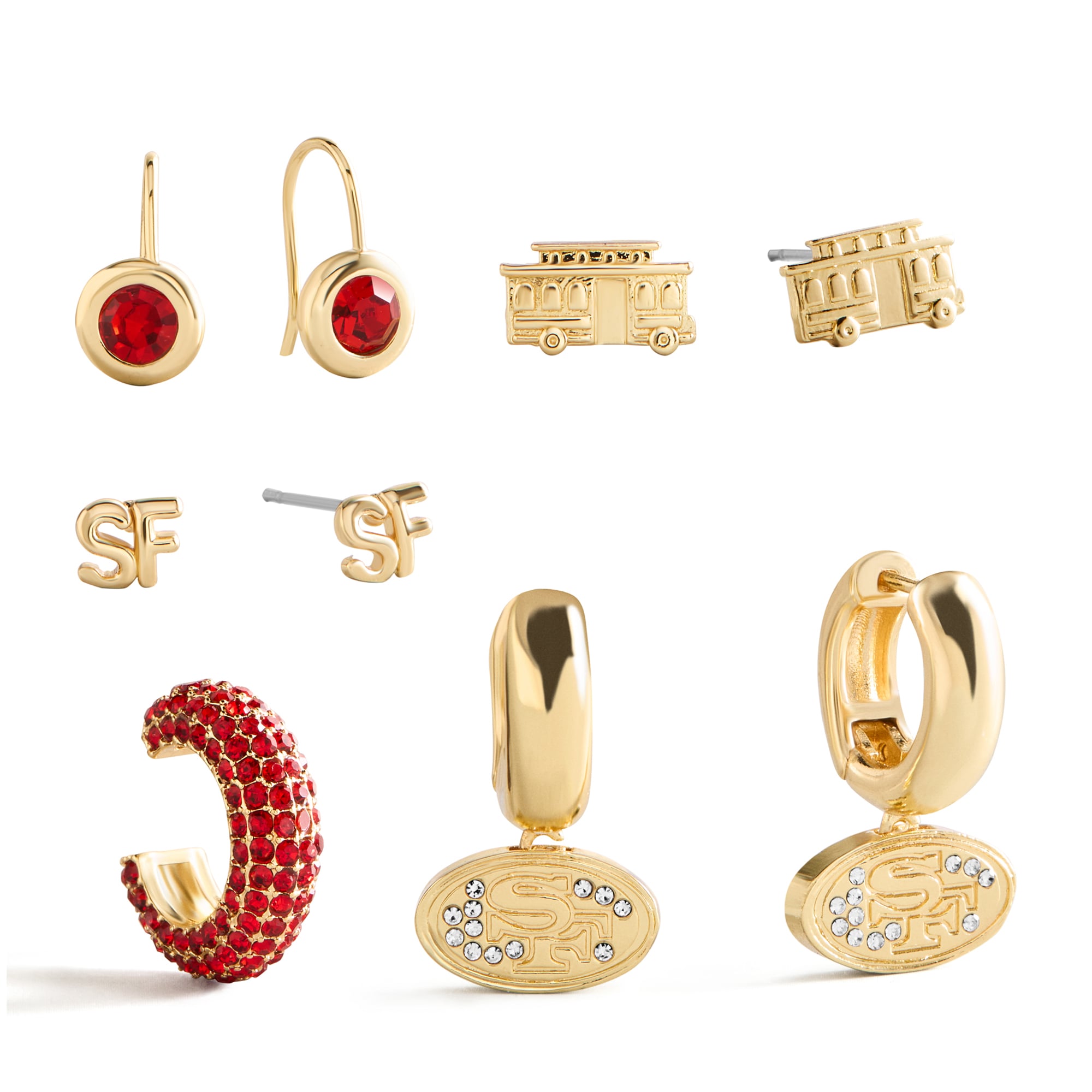 BaubleBar San Francisco 49ers Mixed Earring Set