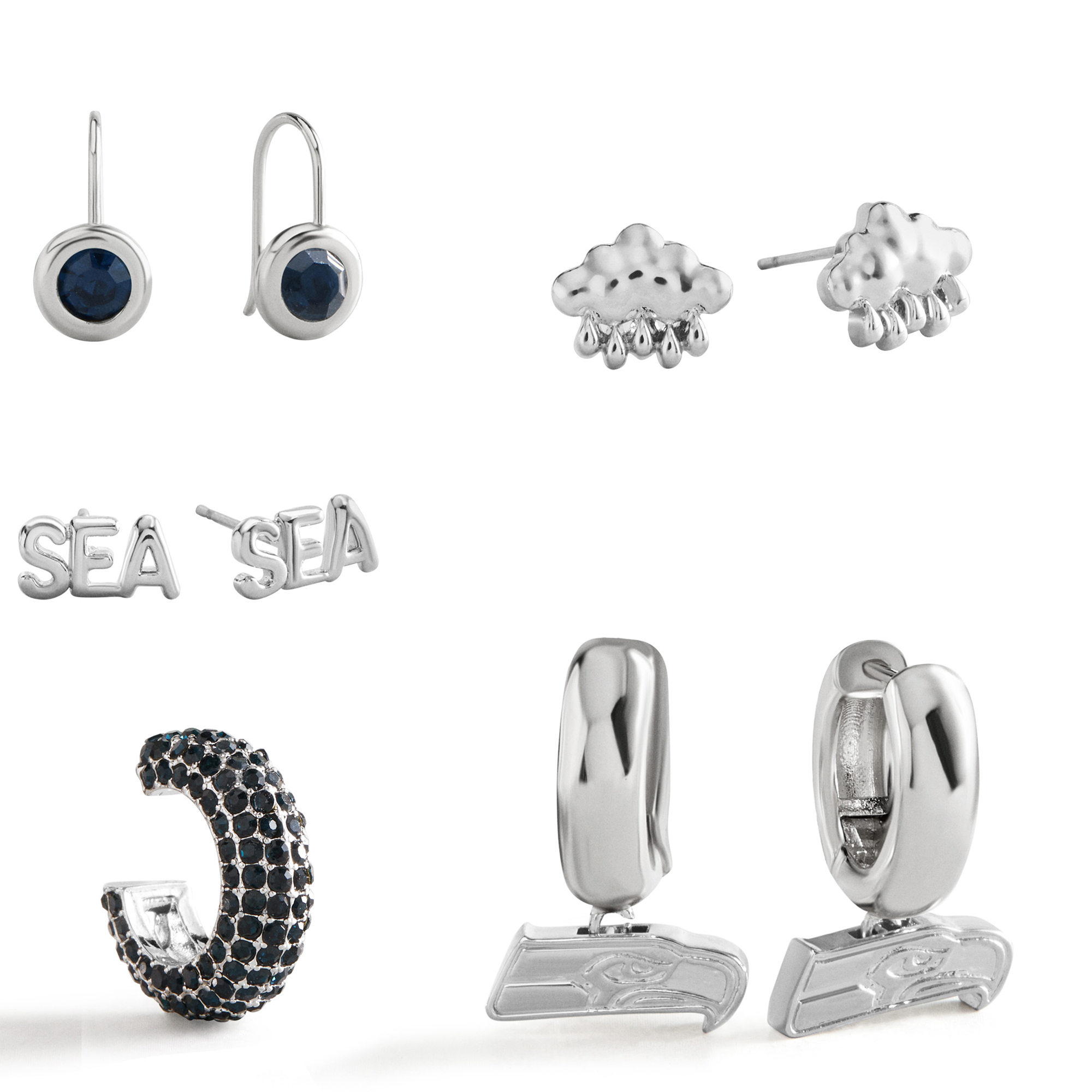 BaubleBar Seattle Seahawks Mixed Earring Set