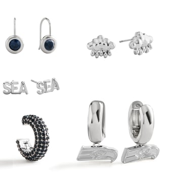 BaubleBar Seattle Seahawks Mixed Earring Set