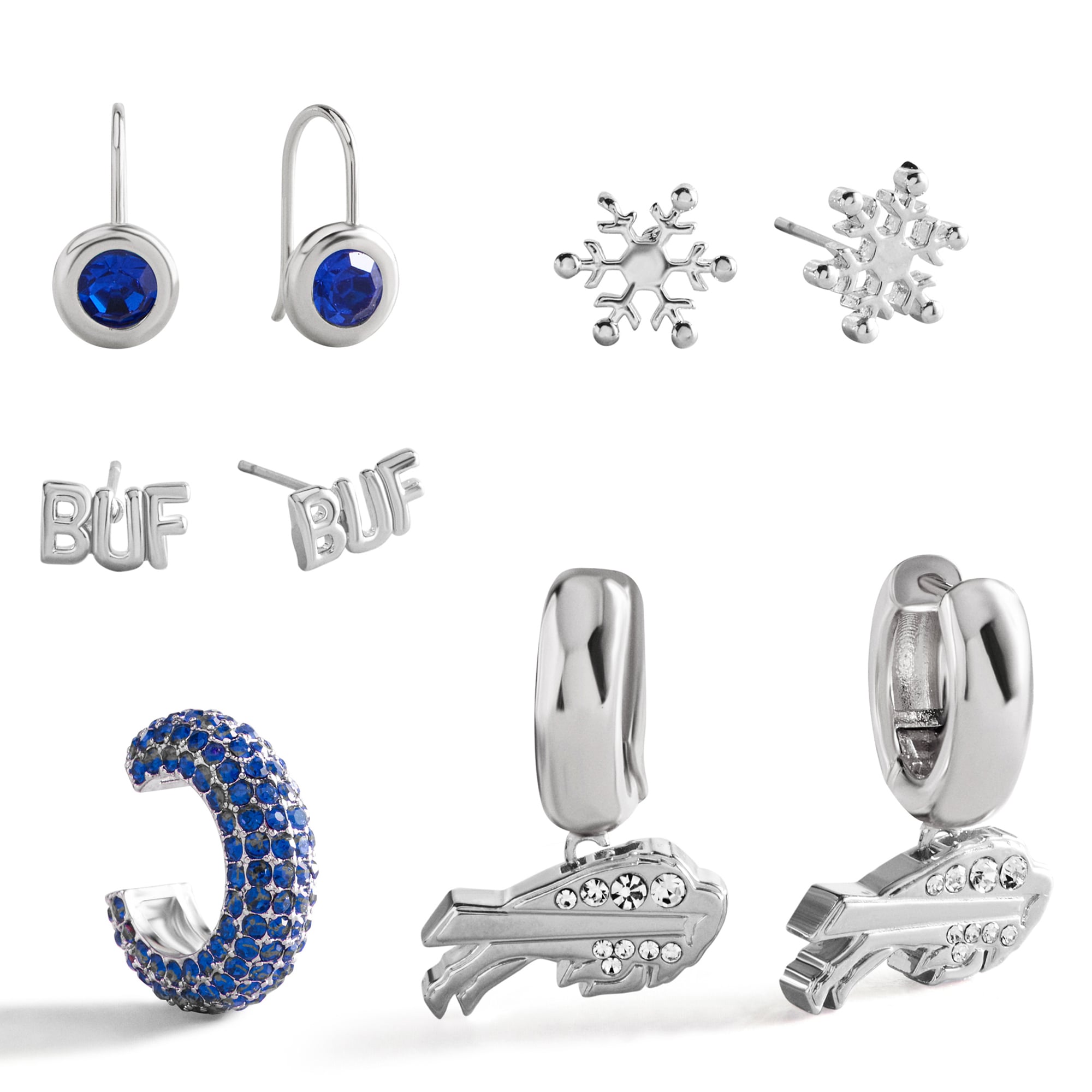BaubleBar Buffalo Bills Mixed Earring Set