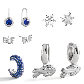 BaubleBar Buffalo Bills Mixed Earring Set