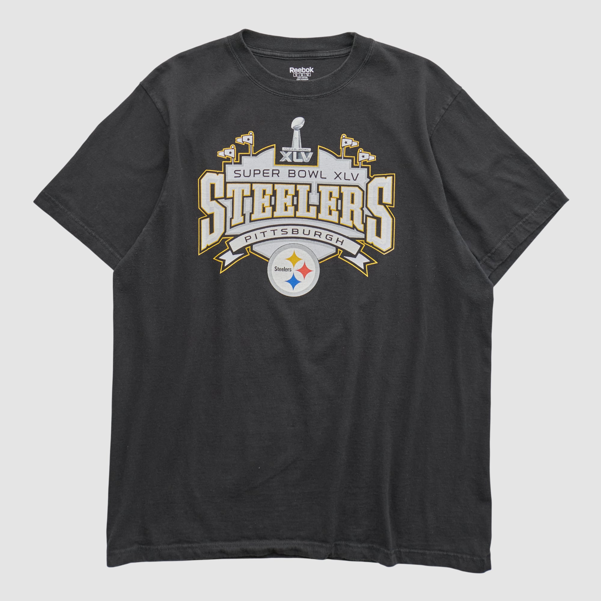 Pittsburgh Steelers Reebok 2011 T-shirt - Black - M by Fanatics Real Vintage