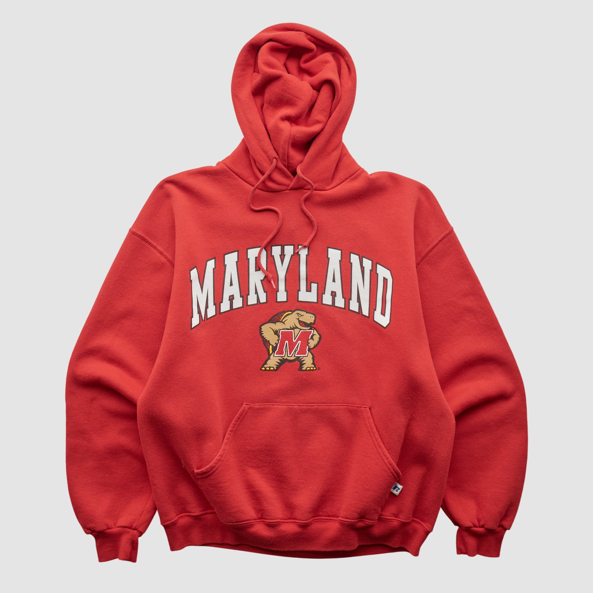 Maryland Terrapins Russell 2000s Hooded Pullover Sweatshirt - Red - XS by Fanatics Real Vintage