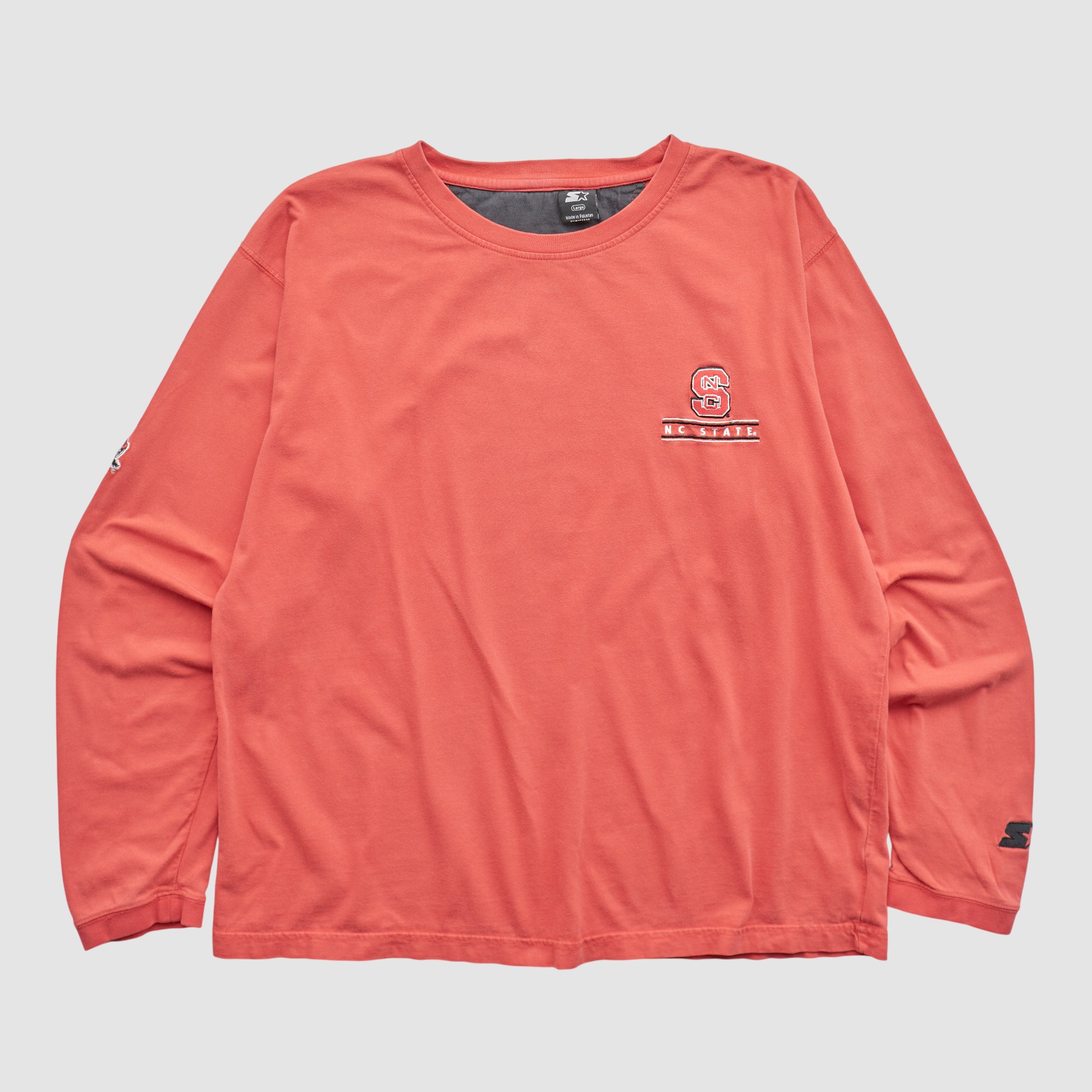 NC State Wolfpack Starter 2000s Long Sleeve T-shirt - Red - L by Fanatics Real Vintage