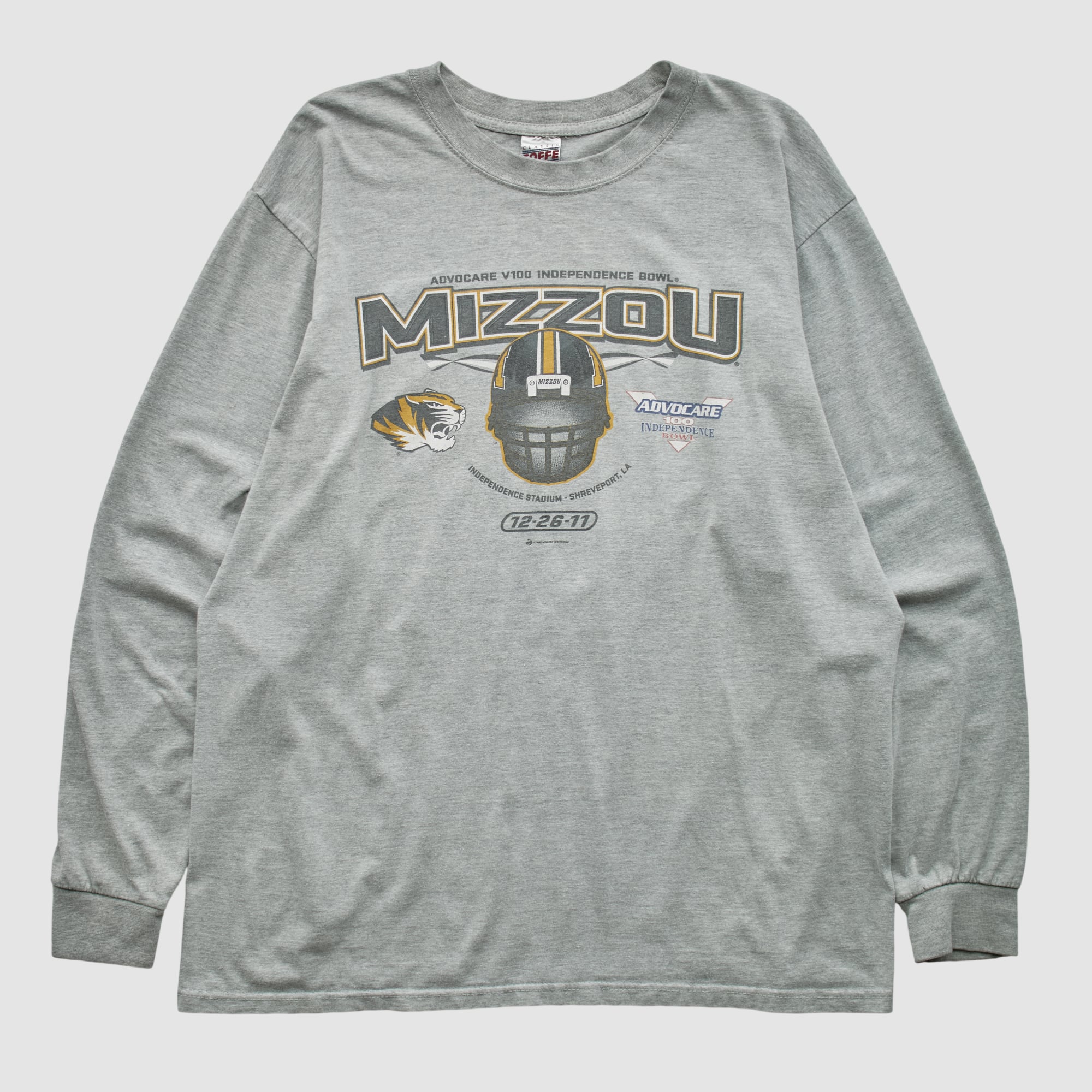 Missouri Tigers Soffe 2011 Long Sleeve T-shirt - Heather Gray - L by Fanatics Real Vintage