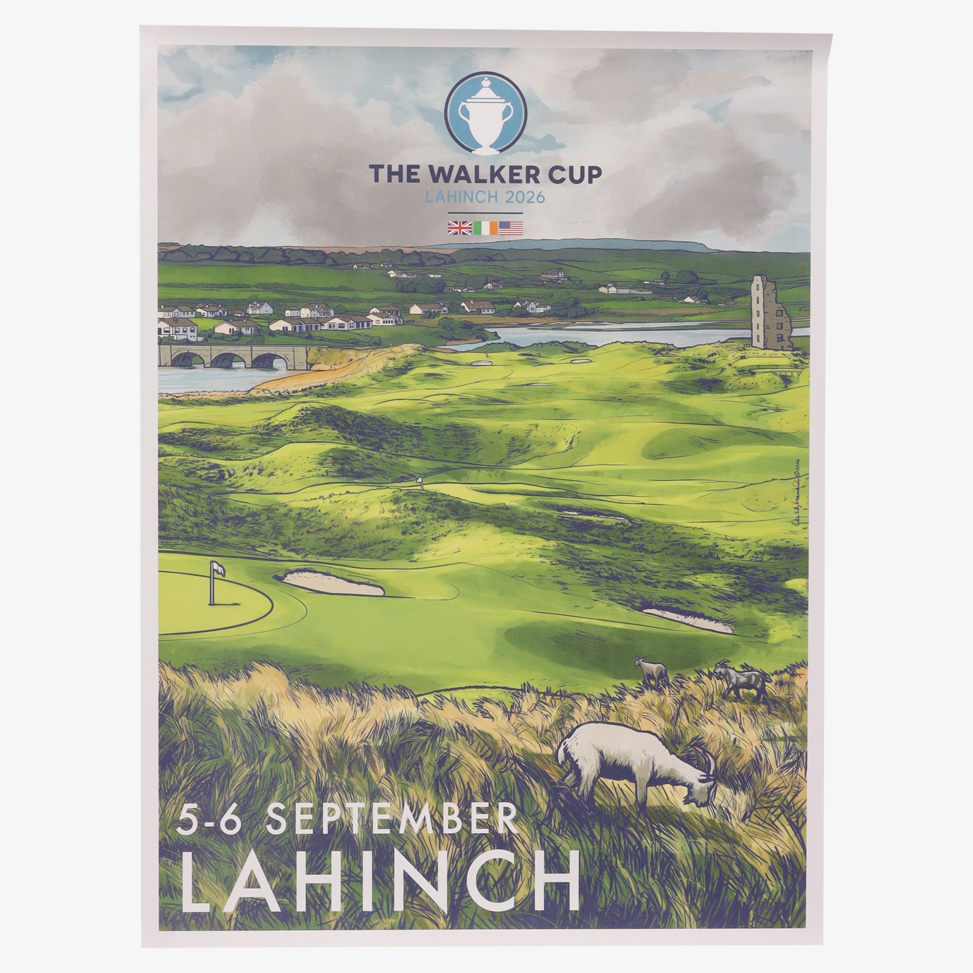 Poster di Lee Wybranski della Walker Cup Lahinch 2026