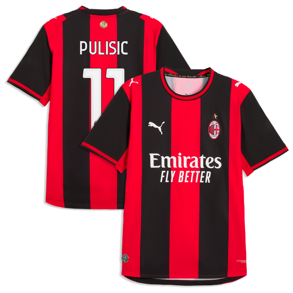 Maillot Domicile Authentic AC Milan PUMA 26/27 avec flocage Pulisic 11