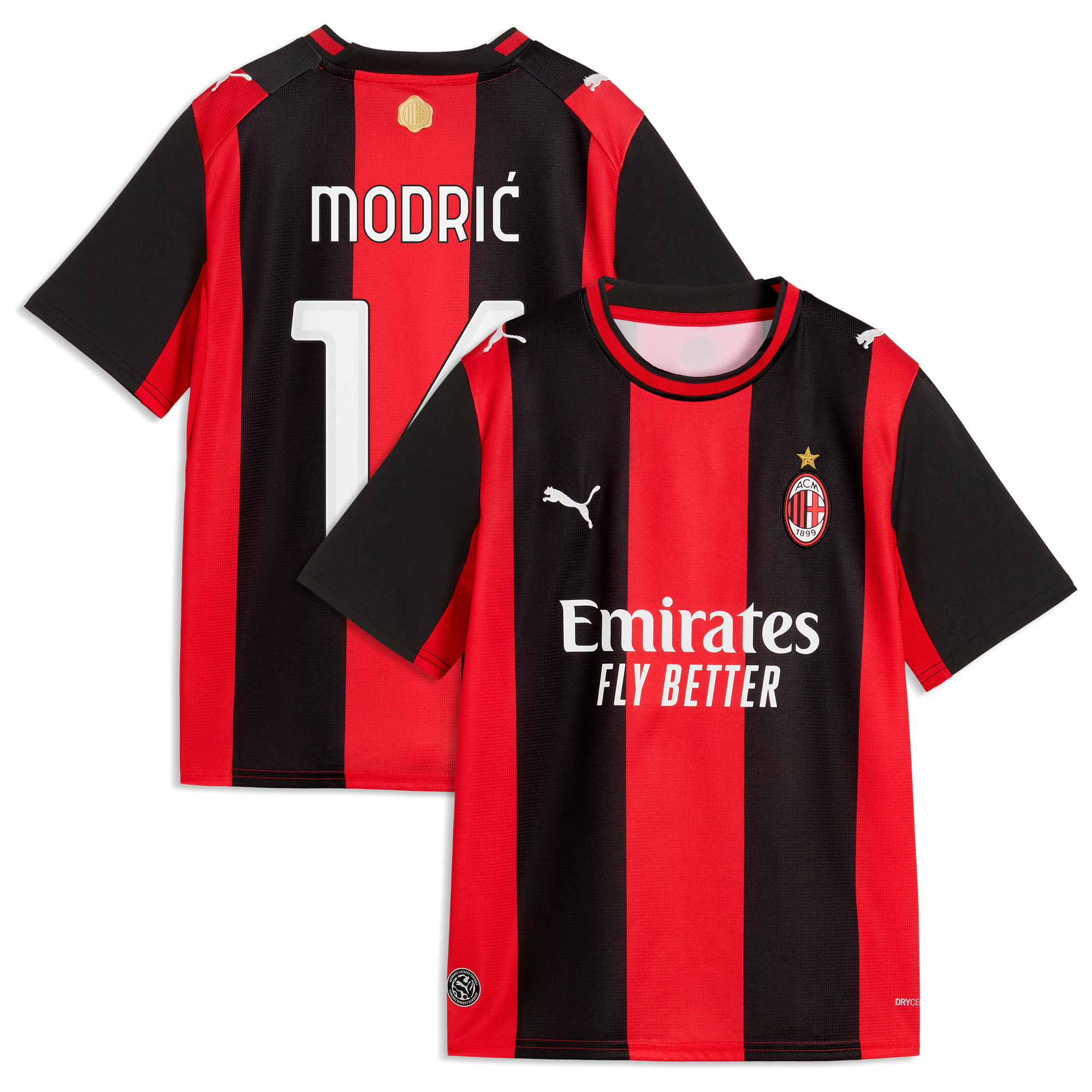 Maillot Domicile AC Milan PUMA 26/27 - Enfant avec flocage Modrić 14