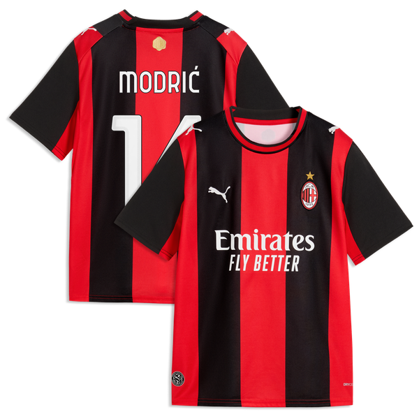 Maillot Domicile AC Milan PUMA 26/27 - Enfant avec flocage Modrić 14