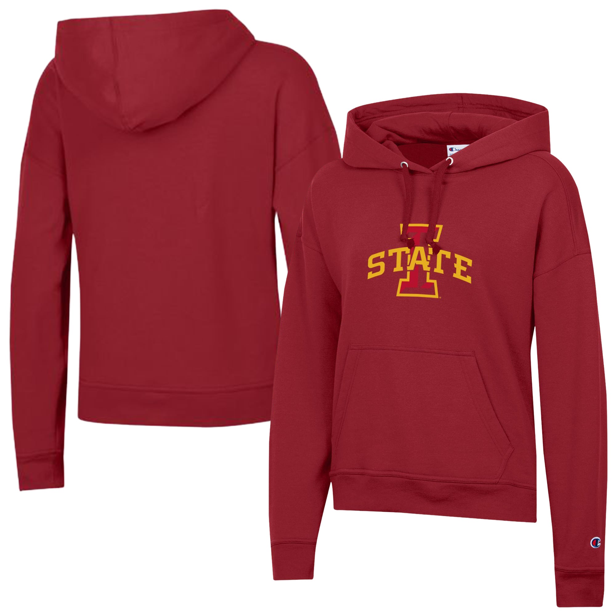 Women's Champion  Cardinal Iowa State Cyclones Logo Powerblend Fleece Hoodie
