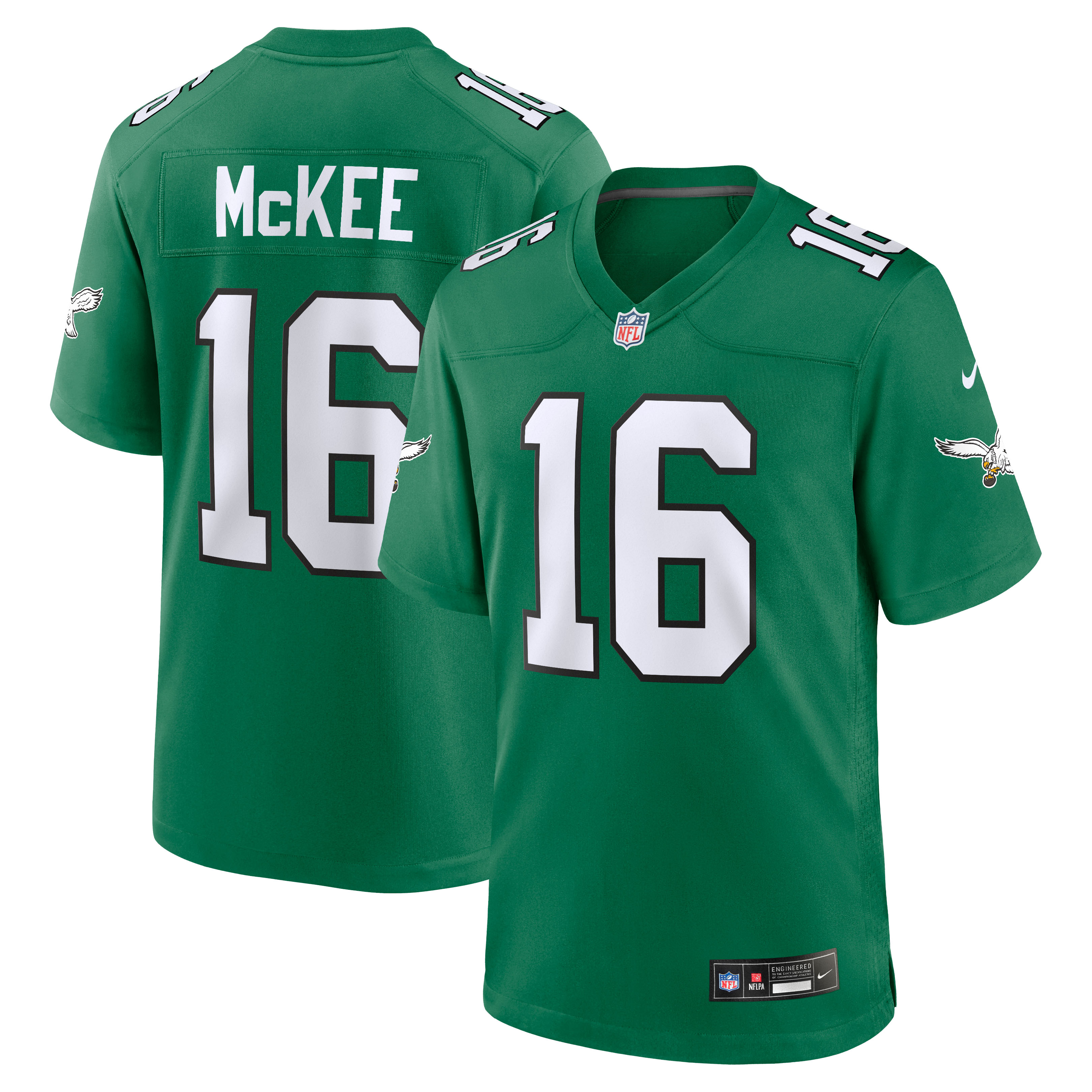 Men's Nike Tanner McKee Kelly Green Philadelphia Eagles Alternate Game Jersey