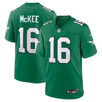Men's Nike Tanner McKee Kelly Green Philadelphia Eagles Alternate Game Jersey