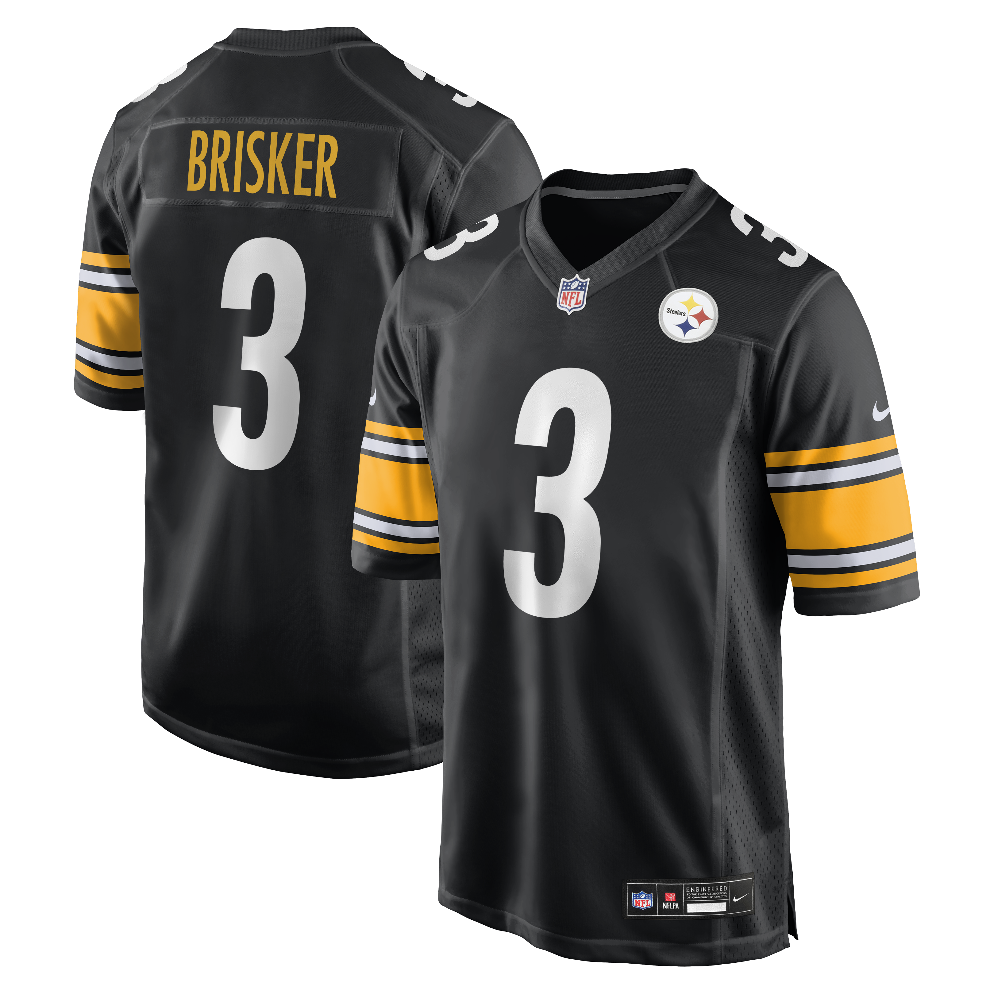 Men's Nike Jaquan Brisker Black Pittsburgh Steelers Team Game Jersey