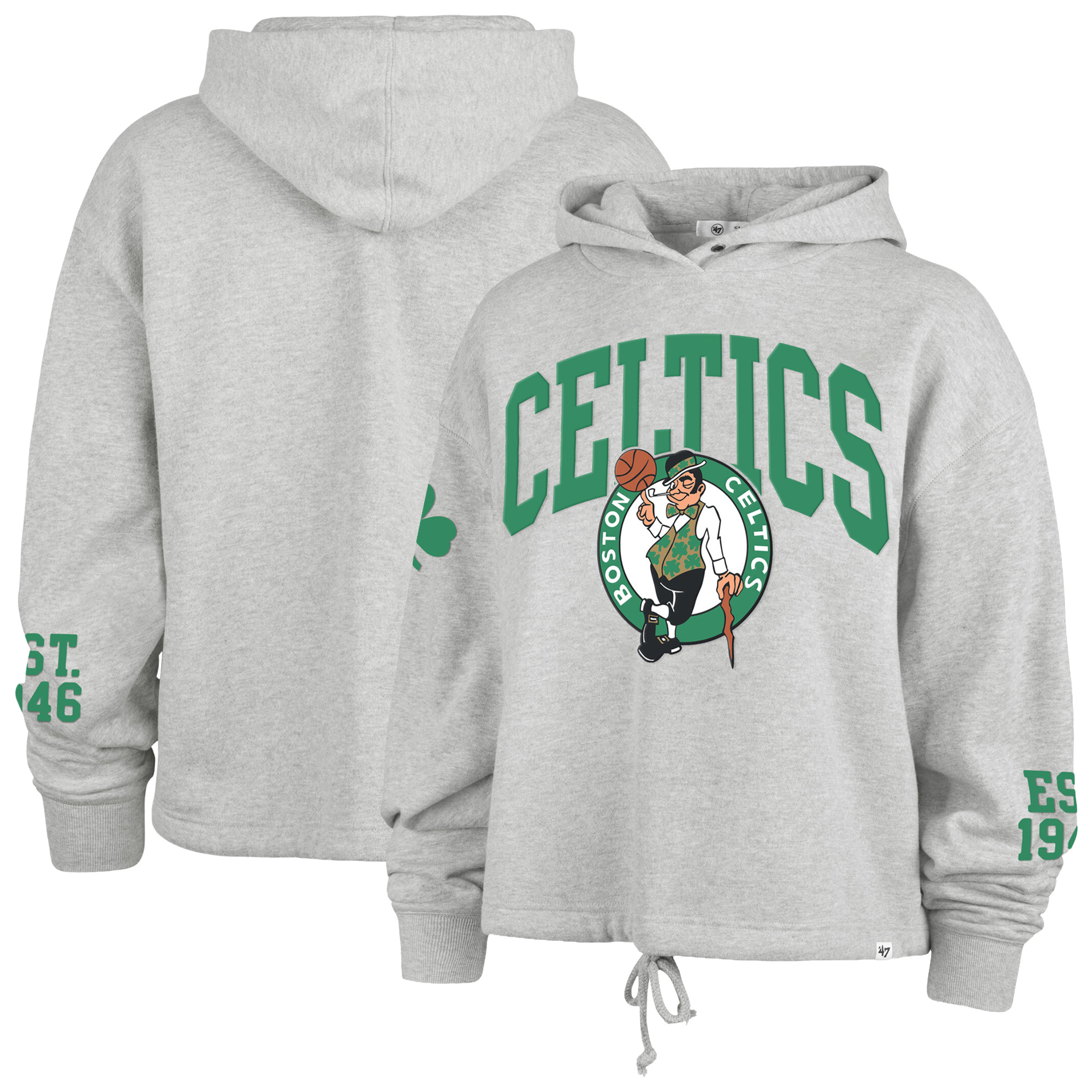 Women's '47  Gray Boston Celtics High Hopes Venice Hoodie