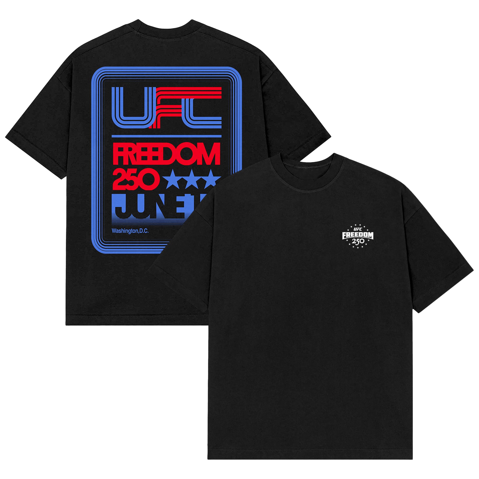 Men's Black UFC Freedom 250 Retro T-Shirt