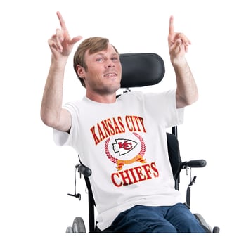 Men's G-III Sports by Carl Banks White Kansas City Chiefs Team Laurel Adaptive T-Shirt