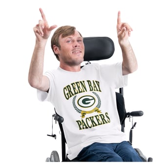 Men's G-III Sports by Carl Banks White Green Bay Packers Team Laurel Adaptive T-Shirt
