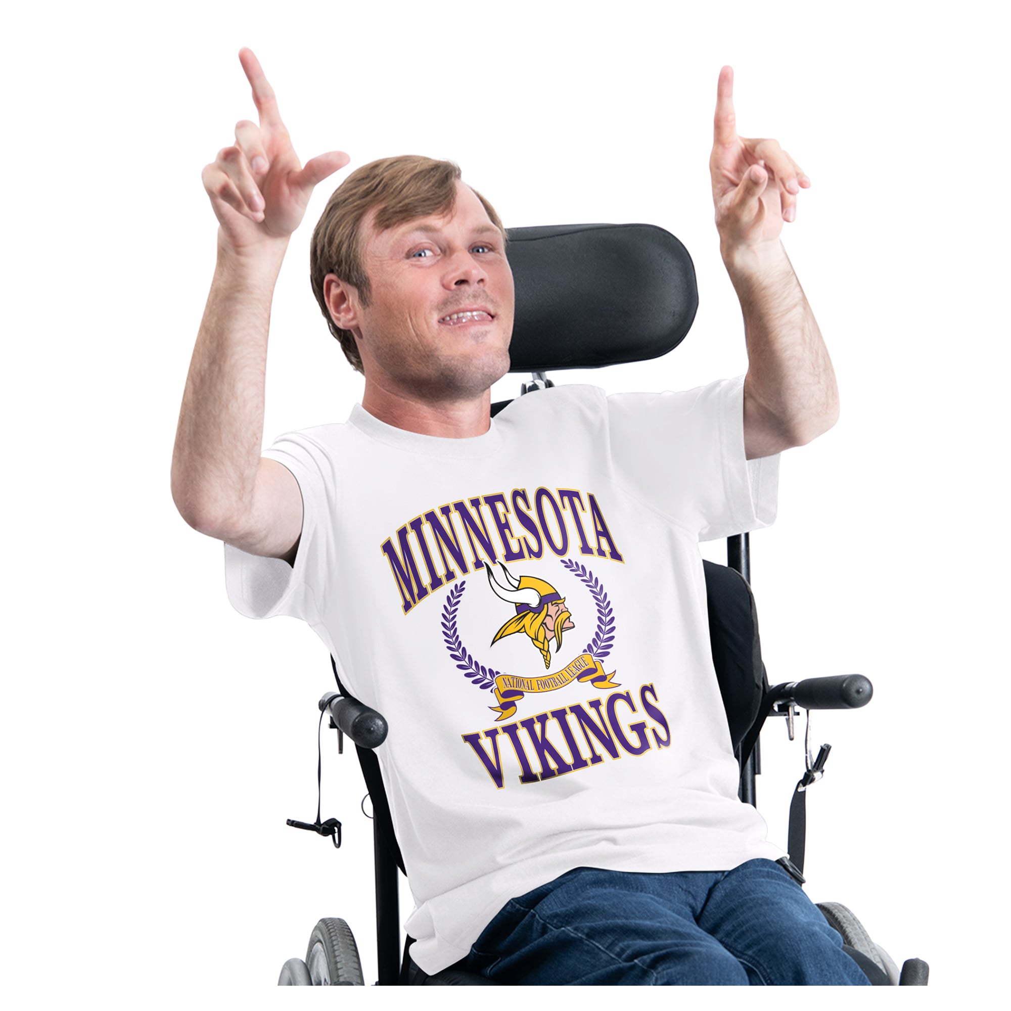 Men’s G-III Sports by Carl Banks White Minnesota Vikings Team Laurel Adaptive T-Shirt
