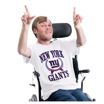 Men's G-III Sports by Carl Banks White New York Giants Team Laurel Adaptive T-Shirt