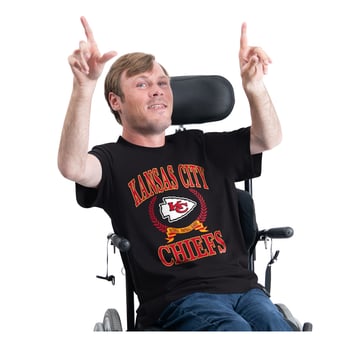 Men's G-III Sports by Carl Banks Black Kansas City Chiefs Team Laurel Adaptive T-Shirt