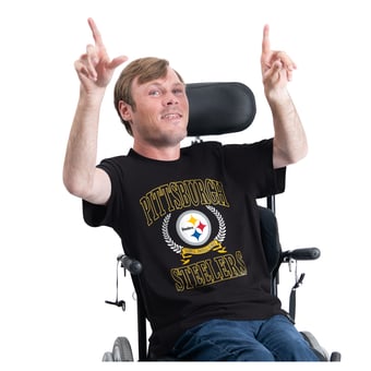Men's G-III Sports by Carl Banks Black Pittsburgh Steelers Team Laurel Adaptive T-Shirt