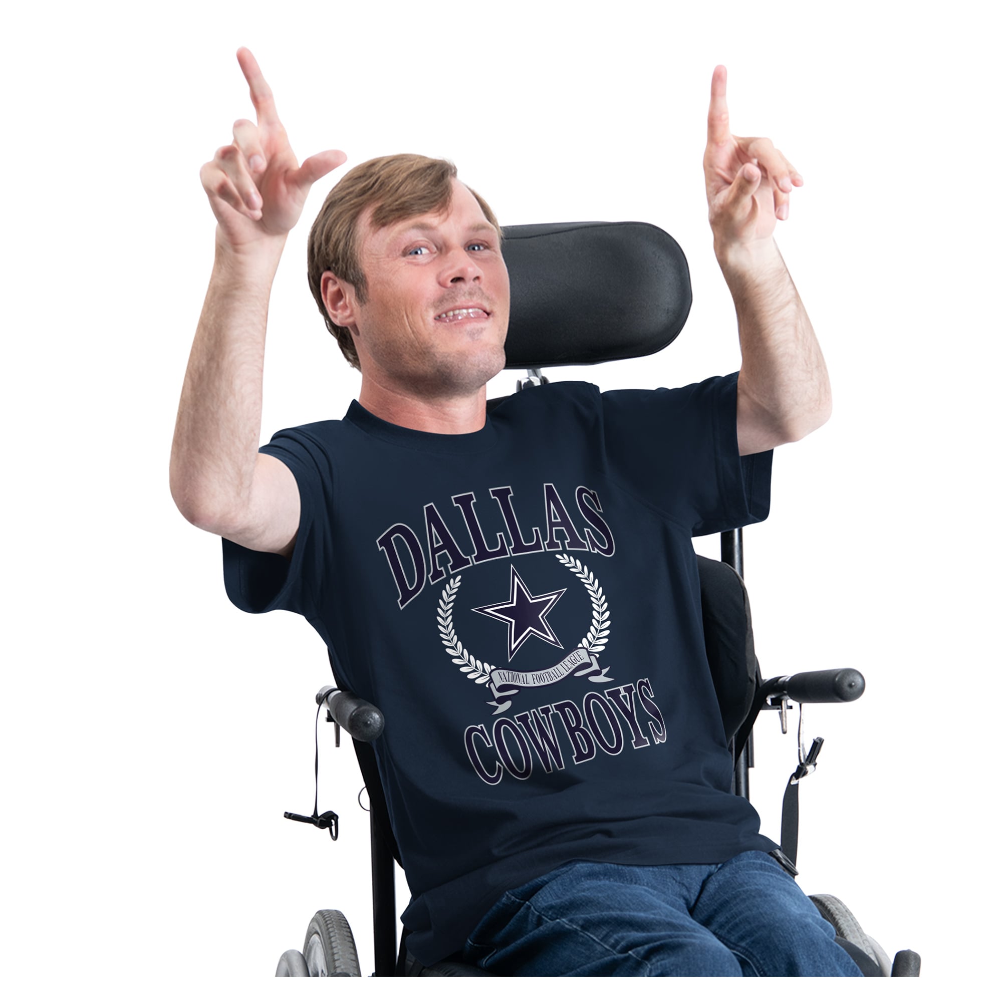 Men’s G-III Sports by Carl Banks Navy Dallas Cowboys Team Laurel Adaptive T-Shirt