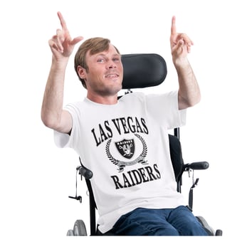Men's G-III Sports by Carl Banks White Las Vegas Raiders Team Laurel Adaptive T-Shirt
