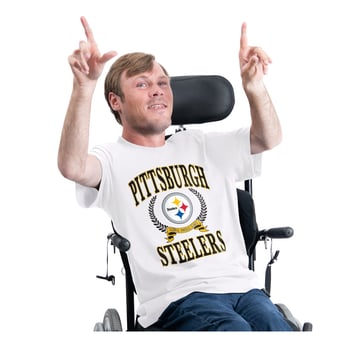 Men's G-III Sports by Carl Banks White Pittsburgh Steelers Team Laurel Adaptive T-Shirt