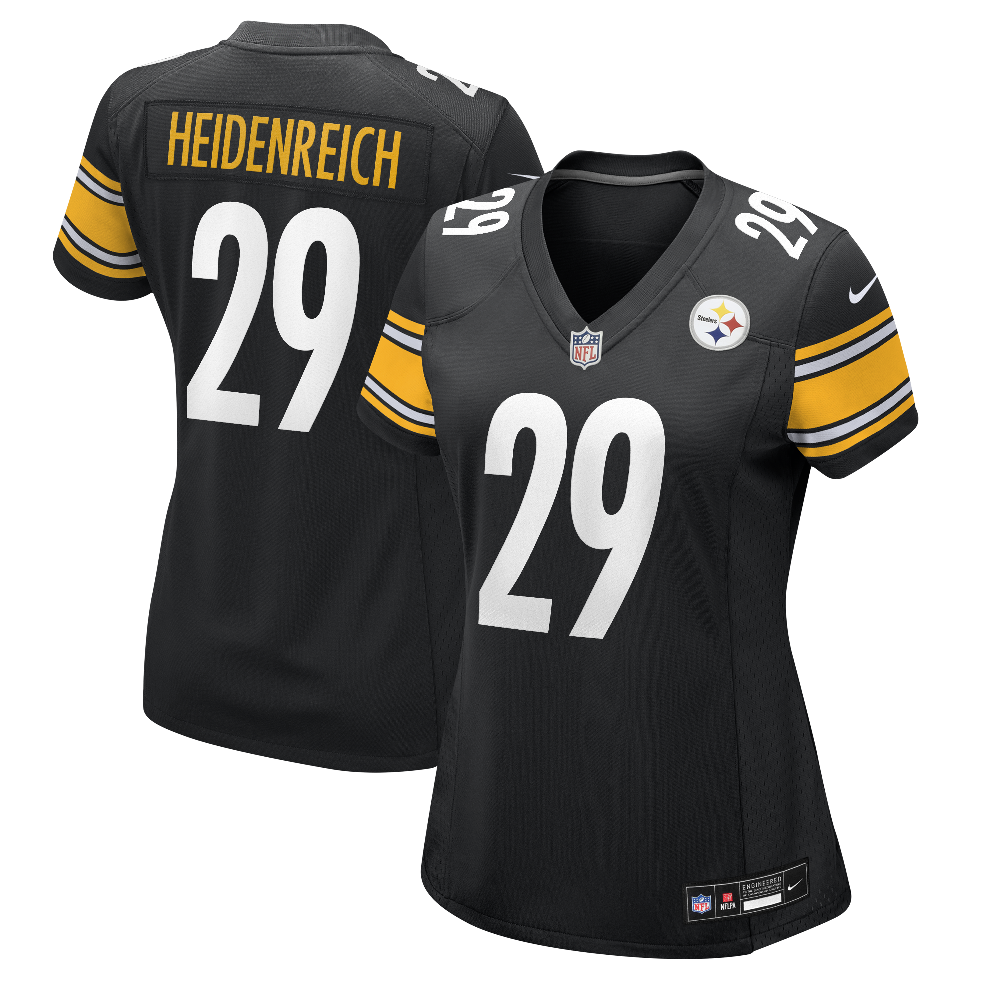 Women's Nike Eli Heidenreich  Black Pittsburgh Steelers Team Game Jersey