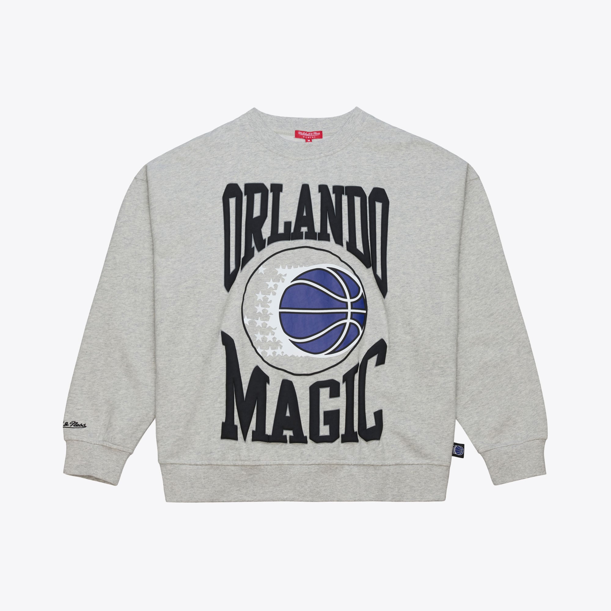 Women's Mitchell & Ness Heather Gray Orlando Magic 3.0 Logo Lightweight Sweatshirt