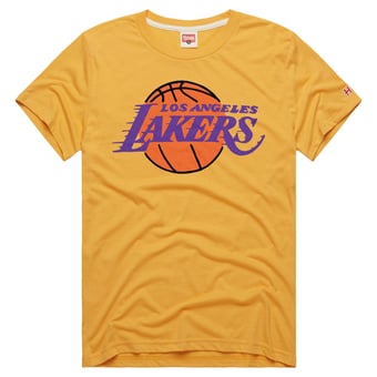 Unisex Homage  Gold Los Angeles Lakers Logo Tri-Blend T-Shirt